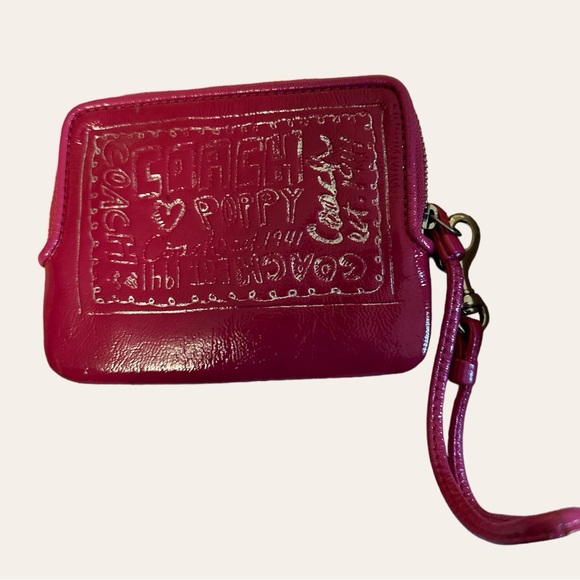 COACH Poppy Wristlet in Dark Fuchsia - Picture 2 of 6